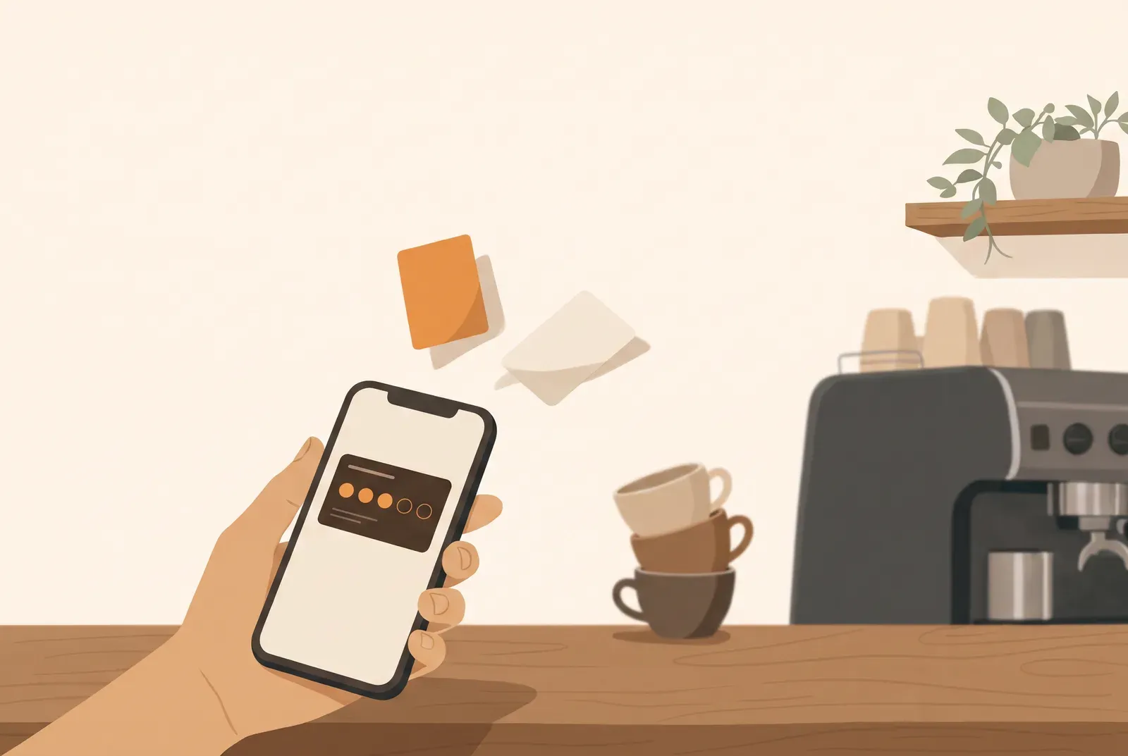 Illustration zum Artikel: Apple Wallet & Google Wallet für Geschäfte, einfach erklärt