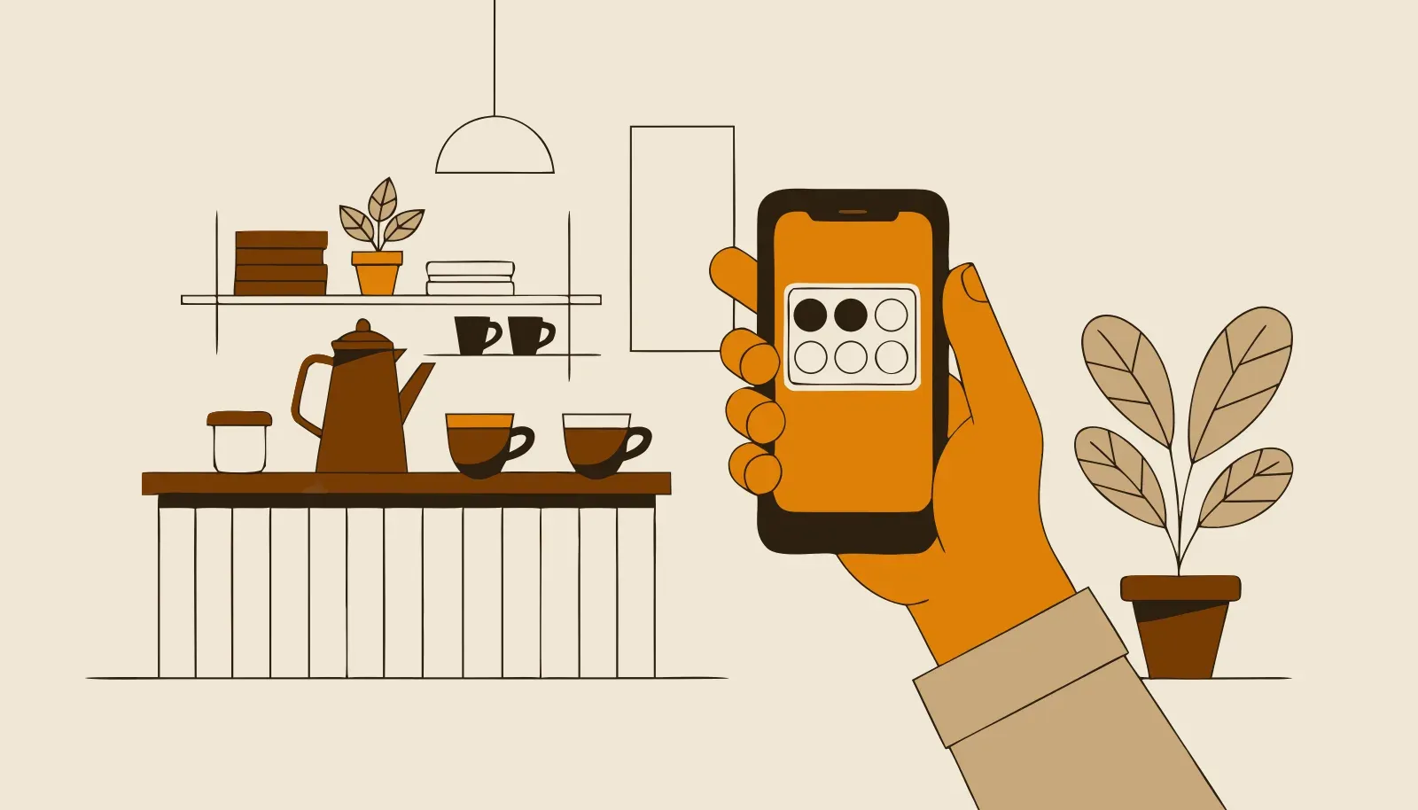 Illustration: Stempelkarte in Apple und Google Wallet auf einem Smartphone